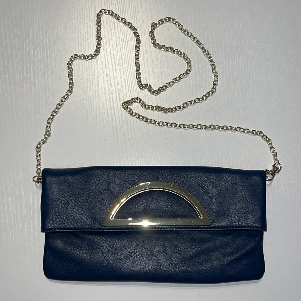 NWOT Charming Charlie Navy Blue Crossbody Clutch Purse